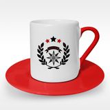 Leydi Collection İsimli Kırmızı 5 Türk Kahvesi Fincanı