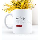 Leydi Collection Lügat Kardeş 2 Beyaz Kupa Bardak
