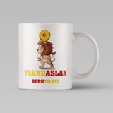 Leydi Collection Yavru Aslan Tasarımlı 2 Beyaz Kupa