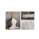 Leydi Home Yaprak Dantelli Havlu Krem 50X90 cm - 50 x 90 cm