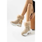 LEYDİ SHOES JENA GİZLİ TOPUK NUD SÜET BOT