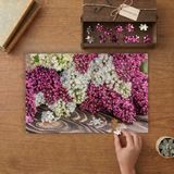 Leylak Çiçekleri Tasarımı 240 Parça Ahşap Puzzle Ahşap Kutuda MP07690