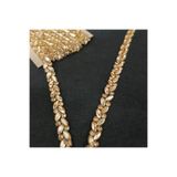Leylak Store Kristal Taşlı Ütüyle Yapışan Aplik Şerit Abiye 50cm Gold Ringi