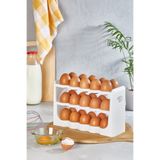 LeylArt 30 Bölmeli 3 Katlı Yumurtalık Organizer – Buzdolabı Düzenleyici, BPA İçermeyen Yumurta Saklama Kabı