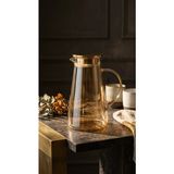 Leylart Premium Borosilikat Cam Gold Sürahi 1.9 L | Isıya Dayanıklı Çay & Detoks Sürahisi - 2,5 lt