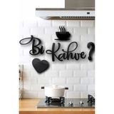 Leylaser 3mm Ahşap Mdf Bi Kahve Duvar Yazısı - 50*50 - Siyah