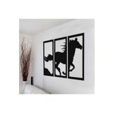 Leylaser 80x50 cm 3 mm Koşan At Figürlü Büyük Boy MDF Ahşap Duvar Panosu