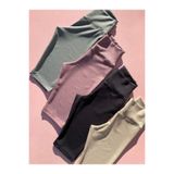 LEYNA BUTİK Yüksek Bel Toparlayıcı Fitilli Dizüstü 4'lü Siyah, Yeşil, Mürdüm, Taşgri Spor Tayt