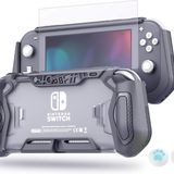 Leyu Smart Switch Lite Nintendo için Koruyucu Kılıf, Günlük Hediye (Ergonomik/Sağlam/Tam Koruma) Hediye Fikri HD Ekran Koruyucu ve Ailenin Mutlu Saatleri için Başparmak Kavrama Kapakları, Gri