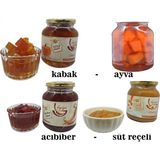 Lezize Kabak - Acı Biber - Ayva ve Süt Reçeli 4 Lü Set - 400 gr