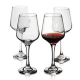 LFLYCIAL Şarap Kadehleri 4'lü Set, Bordo/Cabernet için Dayanıklı Kırmızı Şarap Kadehleri, Yeni Eve Taşınma için Kalın Dayanıklı Beyaz Şarap Kadehi, Düğün, Yıldönümü, 15 oz