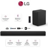 Lg 2.1 Kanal Akustik ve Net Ses Kalitesi Aı Sound Pro 300W Soundbar & Ev Sienama Sistemi Bluetooth5.3+Hdmı Arc+Optik +Usb Bağlantı - Siyah
