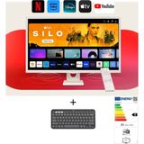 Lg 27'' 70 Ekran Akıllı Tv- Monitör Wi-Fi Bağlantılı Apple-Android Kablosuz Bağlantı Bluetooth Webos Full Hd IPS Akıllı Monitör+Logitech Klavye - Siyah - beyaz