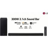 Lg 300W Yüksek Ses Gücüne Sahip 2.1 Kanal Soundbar Kablosuz Subwoofer ile Derin Bas Aı Sound Pro Teknolojisi ve Bluetooth Bağlantılı Ev Sinema Sistemi - Siyah