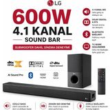 Lg 600 W Ultra Ses Güçlü 4.1 Kanal Dolby Digital ve Dts Destekli Akıllı Bluetooth Soundbar Televizyon Ses Sistemi - Siyah