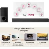 Lg 600W Güç 4.1 Kanal Ev Sinema & Soundbar Dts Virtual:x Yüksek Ses ve Kalite, Kablosuz Bluetooth Optik, HDMI ve USB Bağlantı, Al Sound Pro + Lambader