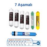 Lg Chem 7 Aşamalı Kapalı Kasa Su Arıtma Cihazı Filtre Seti Inline Filtre Ro Membran Mineral Filtre Post Karbon Tam Set 7 Filtreli 12 Aşama