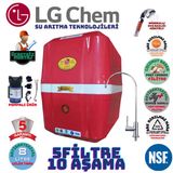 Lg Chem Cool Kırmızı Beyaz Pompalı Montaj Dahil 8 Litre 5 Filtre 10 Aşama Su Arıtma Cihazı