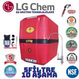 Lg Chem Cool Kırmızı Siyah Pompalı 8 Litre 5 Filtre 10 Aşama Su Arıtma Cihazı