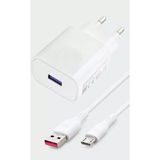 Lg G2 G3 G4 G5 G6 Q6 Q60 K40S Mini Beat Şarj Aleti Micro USB Set 18W SZ-SG56 - Beyaz