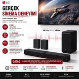 Lg Oyun ve Sinema Modlu 9.1.5 Kanal Premium Soundbar Wi-Fi Airplay Spotify Connect Uyumlu 810 W Akıllı Subwoofer Ses Çözümü - Siyah