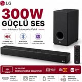 Lg Tv Ile Senkronize Çalışan Akıllı Ses Işlemcili 300 W 2.1 Kanal Profesyonel Soundbar Kesintisiz Bluetooth Bağlantılı Sinema Sistemi - Siyah
