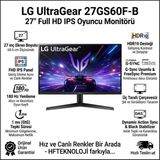 Lg Ultragear 27" 180Hz 1ms HDR10 Full Hd IPS Monitör - Siyah
