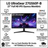 Lg Ultragear 27" 180Hz 1Ms Hdr10 Full Hd Ips Monitör