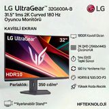 Lg Ultragear G6 31.5" 180Hz 1Ms Qhd Va Curved Gaming Monitör