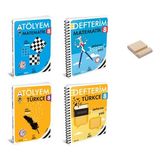 Lgs 8. Sınıf Matematik ve Türkçe Atölyem- Defterim 4lü Set + Telefon Standı