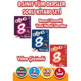 Lgs Hazırlık 8.sınıf Matematik - Türkçe - Fen Bilgisi Soru Bankası Seti - 3 Kitap - 630 Sayfa