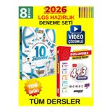 Lgs Kazan Süper İkili 8. Sınıf Tüm Ders Genel Deneme Seti-Liderler 10+Ankara Güç 4+3 Deneme