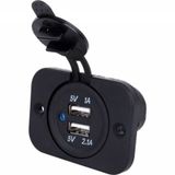 Lhr 12-24V Su Geçirmez Kapaklı Çiftli USB Şarj Çakmak Soketi