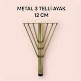 Li 10 Tel Ayak Metal 12 cm Demir Gold Kaplama Mobilya,tv Ünitesi,dolap,koltuk,kanepe,masa,sehpa,baza,mobilya Ayağı - krom