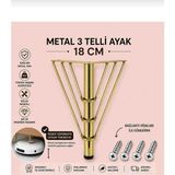 Li 10 Tel Ayak Metal 18 cm Demir Gold Kaplama Mobilya,tv Ünitesi,dolap,koltuk,kanepe,masa,sehpa,baza,mobilya Ayağı - krom