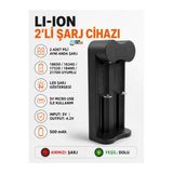 Lı-Ion 2’Li Pil Şarj Cihazı 18650 21700 Uyumlu Led Göstergeli Micro Usb Lityum Pil Şarj Aleti Fener Ve Cihaz Pili