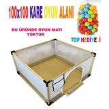 Lia Bebek Icon Kare Bebek ve Çocuk Oyun Alanı 100X100CM - Kahverengi