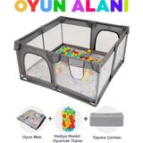 Lia Bebek Icon Koruyucu Bebek ve Çocuk Oyun Alanı 120 x 120 cm - Gri
