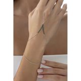 Lia Berto 925 Ayar Gümüş Zümrüt Zirkon Taşlı V Şahmeran