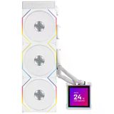 Lian Li HydroShift II LCD-S 360TL AiO sıvı soğutucu, RGB, LCD ekran - 360 mm, beyaz