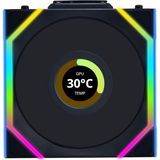 Lian Li Uni Fan Reverse Sl Wireless LCD 1X120MM Siyah Kasa Fanı (G99.12RSLLCD1W1B.00) - Renkli