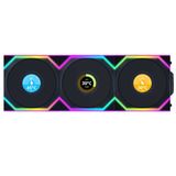 Lıan Lı Unı Fan Reverse Sl Wireless Lcd Rgb Siyah 120Mm Üçlü Kasa Fani
