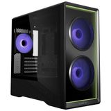 Lian Li Vector V150 bilgisayar kasası siyah | Micro-ATX orta boy kasa, Back Connect, USB-C, temperli cam ve ARGB fanlar, güçlü soğutma ve temiz yapılar için