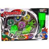 Lianfa Oyuncak Metal Beyblade Fırlatma Tabancalı 4lü Oyuncu Kiti Seti Çek Bırak Fırlat Oyuncak Topaç - 5 Renkli