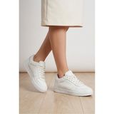 Liarca Düz Taban Unisex Cilt Rahat Tabanlı Günlük Spor Ayakkabı Sneaker 36 37 38 39 40 Numara - Beyaz