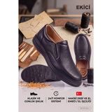 Liarca Hakiki Floter Deri Comfort Taban Ortopedik Erkek Günlük Klasik Ayakkabı - Ekstra Enerji Yürüyüş Ayakkabısı - Siyah