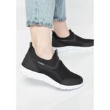 Liarca Kadın Erkek Unisex Ortopedik Bağcıksız Nefes Alabilen Hafif Yürüyüş Sneaker Spor Ayakkabı 36 37 38 6038 - Siyah Beyaz