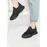 Liarca Kadın Erkek Unisex Ortopedik Bağcıksız Nefes Alabilen Hafif Yürüyüş Sneaker Spor Ayakkabı 36 37 38 - Siyah - Siyah