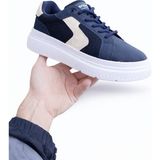 Liarca Mavi Kadın Sneaker Kalın Taban Bağcıklı Rahat Günlük Yürüyüş Spor Ayakkabı