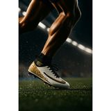 Liarca Pro-Half Futbol Ayakkabısı Halısaha Çim Saha Çoraplı Çocuk Krampon Yetişkin Krampon - Beyaz - Altın - Saks
